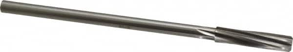 Made in USA - 25/64" High Speed Steel 6 Flute Chucking Reamer - Spiral Flute, 0.3105" Straight Shank, 1-3/4" Flute Length, 7" OAL - Americas Industrial Supply