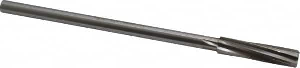 Made in USA - 13/32" High Speed Steel 6 Flute Chucking Reamer - Spiral Flute, 0.3105" Straight Shank, 1-3/4" Flute Length, 7" OAL - Americas Industrial Supply