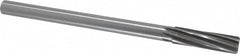 Made in USA - 5/8" High Speed Steel 8 Flute Chucking Reamer - Spiral Flute, 0.5615" Straight Shank, 2-1/4" Flute Length, 9" OAL - Americas Industrial Supply