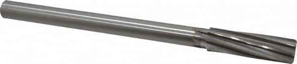 Made in USA - 3/4" High Speed Steel 8 Flute Chucking Reamer - Spiral Flute, 5/8" Straight Shank, 2-1/2" Flute Length, 9-1/2" OAL - Americas Industrial Supply
