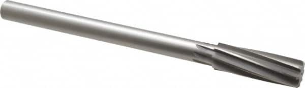 Made in USA - 13/16" High Speed Steel 8 Flute Chucking Reamer - Spiral Flute, 5/8" Straight Shank, 2-1/2" Flute Length, 9-1/2" OAL - Americas Industrial Supply