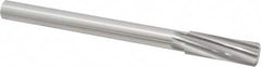 Made in USA - 7/8" High Speed Steel 8 Flute Chucking Reamer - Spiral Flute, 3/4" Straight Shank, 2-5/8" Flute Length, 10" OAL - Americas Industrial Supply