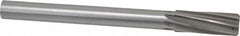 Made in USA - 1" High Speed Steel 8 Flute Chucking Reamer - Spiral Flute, 7/8" Straight Shank, 2-3/4" Flute Length, 10-1/2" OAL - Americas Industrial Supply