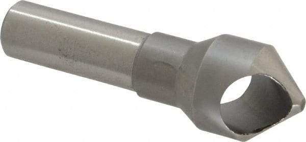 M.A. Ford - 13/16" Head Diam, 1/2" Shank Diam, 0 Flute 82° High Speed Steel Countersink - Bright Finish, 2-5/8" OAL, Single End, Straight Shank, Right Hand Cut - Americas Industrial Supply