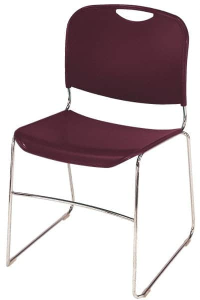 NPS - Polypropylene Baltic Navy Blue Chrome Stacking Chair - Silver Frame, 19-1/4 Inch Wide x 21-1/4 Inch Deep x 17-1/2 Inch High - Americas Industrial Supply