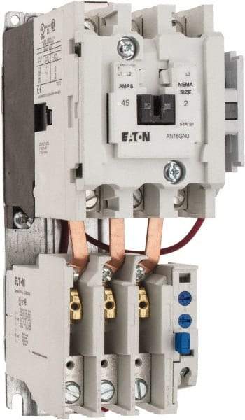 Eaton Cutler-Hammer - 110 Coil VAC at 50 Hz, 120 Coil VAC at 60 Hz, 45 Amp, NEMA Size 2, Nonreversible Open Enclosure NEMA Motor Starter - 3 hp at 1 Phase - Americas Industrial Supply