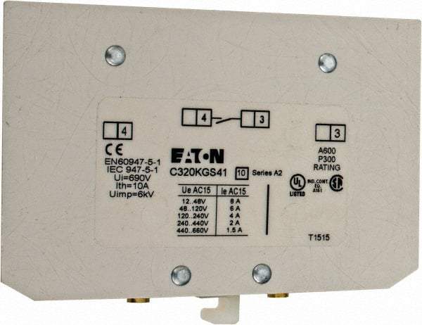 Eaton Cutler-Hammer - Starter Auxiliary Contact - For Use with 100-400A Contactors - Americas Industrial Supply