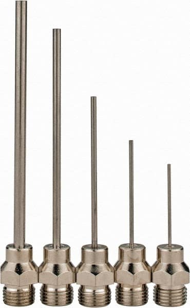 Value Collection - Blow Gun 5 Piece Needle Set - 1/8 MPT, 1-3/16, 1-3/4, 15/16, 2-15/32 & 2-3/4" Long - Americas Industrial Supply