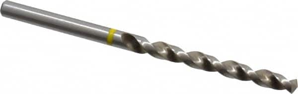Accupro - #16 130° Vanadium High Speed Steel Jobber Drill - Bright Finish, Right Hand Cut, Spiral Flute, Straight Shank, 80mm OAL, Split Point - Americas Industrial Supply