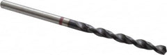 Accupro - 3.3mm 135° Cobalt Jobber Drill - TiAlN Finish, Right Hand Cut, Spiral Flute, Straight Shank, 65mm OAL, UX Point - Americas Industrial Supply