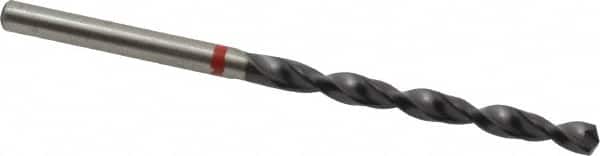 Accupro - #24 135° Cobalt Jobber Drill - TiAlN Finish, Right Hand Cut, Spiral Flute, Straight Shank, 75mm OAL, UX Point - Americas Industrial Supply