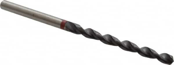 Accupro - 4mm 135° Cobalt Jobber Drill - TiAlN Finish, Right Hand Cut, Spiral Flute, Straight Shank, 75mm OAL, UX Point - Americas Industrial Supply