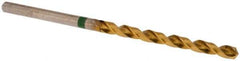 Accupro - 7/64" 135° Cobalt Jobber Drill - TiN Finish, Right Hand Cut, Spiral Flute, Straight Shank, 61mm OAL, Split Point - Americas Industrial Supply