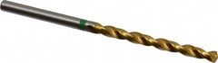Accupro - 9/64" 135° Cobalt Jobber Drill - TiN Finish, Right Hand Cut, Spiral Flute, Straight Shank, 70mm OAL, Split Point - Americas Industrial Supply