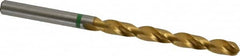 Accupro - #2 130° Cobalt Jobber Drill - TiN Finish, Right Hand Cut, Spiral Flute, Straight Shank, 93mm OAL, Split Point - Americas Industrial Supply