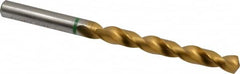Accupro - 21/64" 135° Cobalt Jobber Drill - TiN Finish, Right Hand Cut, Spiral Flute, Straight Shank, 117mm OAL, Split Point - Americas Industrial Supply