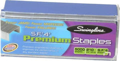 Swingline - 1/4" Leg Length, Galvanized/Low-Carbon Steel Standard Staples - 25 Sheet Capacity, For Use with 210 Full Strip Standard Staplers - Americas Industrial Supply