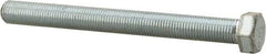 Made in North America - 7/16-20 UNF, 4-1/2" Length Under Head Hex Head Cap Screw - Fully Threaded, Grade 5 Steel, Zinc-Plated Finish, 5/8" Hex - Americas Industrial Supply