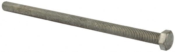 Made in North America - 1/2-13 UNC, 9" Length Under Head Hex Head Cap Screw - Fully Threaded, Grade 5 Steel, Zinc-Plated Finish, 3/4" Hex - Americas Industrial Supply
