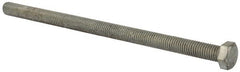Made in North America - 1/2-13 UNC, 9" Length Under Head Hex Head Cap Screw - Fully Threaded, Grade 5 Steel, Zinc-Plated Finish, 3/4" Hex - Americas Industrial Supply