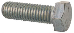 Made in North America - 1/2-13 UNC, 1-5/8" Length Under Head Hex Head Cap Screw - Partially Threaded, Grade 5 Steel, Zinc-Plated Finish, 3/4" Hex - Americas Industrial Supply