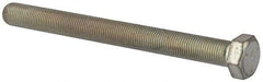 Made in North America - 1/2-20 UNF, 5-1/2" Length Under Head Hex Head Cap Screw - Fully Threaded, Grade 5 Steel, Zinc-Plated Finish, 3/4" Hex - Americas Industrial Supply