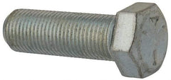 Made in USA - 9/16-18 UNF, 1-3/4" Length Under Head Hex Head Cap Screw - Fully Threaded, Grade 5 Steel, Zinc-Plated Finish, 13/16" Hex - Americas Industrial Supply
