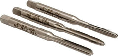 Hertel - #3-56 UNF, 3 Flute, Bottoming, Plug & Taper, Bright Finish, High Speed Steel Tap Set - 1-13/16" OAL, 2B/3B Class of Fit - Americas Industrial Supply