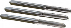 Hertel - #10-24 UNC, 4 Flute, Bottoming, Plug & Taper, Bright Finish, High Speed Steel Tap Set - 2-3/8" OAL, 2B/3B Class of Fit - Exact Industrial Supply