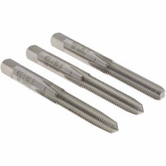 Hertel - M7x1.00, D5, 4 Flutes, Bottoming, Plug, Taper Chamfer, Bright Finish, High Speed Steel Tap Set - 6H Class of Fit - Americas Industrial Supply