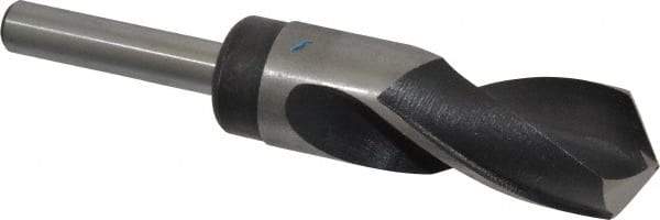 Hertel - 1-11/64" Drill, 118° Point, High Speed Steel Silver Deming & Reduced Shank Drill Bit - Oxide Finish, 6" OAL, Straight Shank, 3" Flute Length, Right Hand Cut, Standard Point, Spiral Flute, Regular Spiral - Americas Industrial Supply