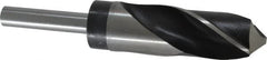 Hertel - 1-3/16" Drill, 118° Point, High Speed Steel Silver Deming & Reduced Shank Drill Bit - Oxide Finish, 6" OAL, Straight Shank, 3" Flute Length, Right Hand Cut, Standard Point, Spiral Flute, Regular Spiral - Americas Industrial Supply