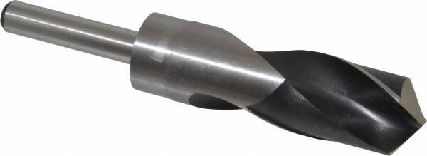 Hertel - 1-13/64" Drill, 118° Point, High Speed Steel Silver Deming & Reduced Shank Drill Bit - Oxide Finish, 6" OAL, Straight Shank, 3" Flute Length, Right Hand Cut, Standard Point, Spiral Flute, Regular Spiral - Americas Industrial Supply