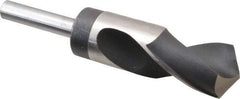 Hertel - 1-9/32" Drill, 118° Point, High Speed Steel Silver Deming & Reduced Shank Drill Bit - Oxide Finish, 6" OAL, Straight Shank, 3" Flute Length, Right Hand Cut, Standard Point, Spiral Flute, Regular Spiral - Americas Industrial Supply