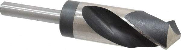Hertel - 1-5/16" Drill, 118° Point, High Speed Steel Silver Deming & Reduced Shank Drill Bit - Oxide Finish, 6" OAL, Straight Shank, 3" Flute Length, Right Hand Cut, Standard Point, Spiral Flute, Regular Spiral - Americas Industrial Supply