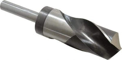 Hertel - 1-13/32" Drill, 118° Point, High Speed Steel Silver Deming & Reduced Shank Drill Bit - Oxide Finish, 6" OAL, Straight Shank, 3" Flute Length, Right Hand Cut, Standard Point, Spiral Flute, Regular Spiral - Americas Industrial Supply