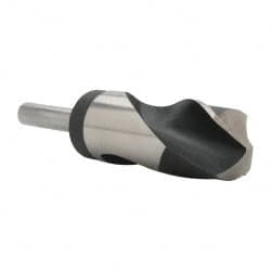 Hertel - 1-27/64" Drill, 118° Point, High Speed Steel Silver Deming & Reduced Shank Drill Bit - Oxide Finish, 6" OAL, Straight Shank, 3" Flute Length, Right Hand Cut, Standard Point, Spiral Flute, Regular Spiral - Americas Industrial Supply