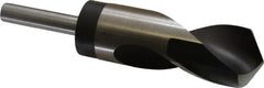 Hertel - 1-7/16" Drill, 118° Point, High Speed Steel Silver Deming & Reduced Shank Drill Bit - Oxide Finish, 6" OAL, Straight Shank, 3" Flute Length, Right Hand Cut, Standard Point, Spiral Flute, Regular Spiral - Americas Industrial Supply