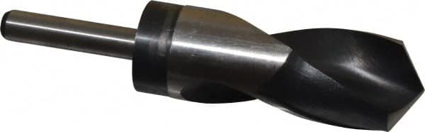 Hertel - 1-15/32" Drill, 118° Point, High Speed Steel Silver Deming & Reduced Shank Drill Bit - Oxide Finish, 6" OAL, Straight Shank, 3" Flute Length, Right Hand Cut, Standard Point, Spiral Flute, Regular Spiral - Americas Industrial Supply
