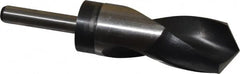 Hertel - 1-15/32" Drill, 118° Point, High Speed Steel Silver Deming & Reduced Shank Drill Bit - Oxide Finish, 6" OAL, Straight Shank, 3" Flute Length, Right Hand Cut, Standard Point, Spiral Flute, Regular Spiral - Americas Industrial Supply