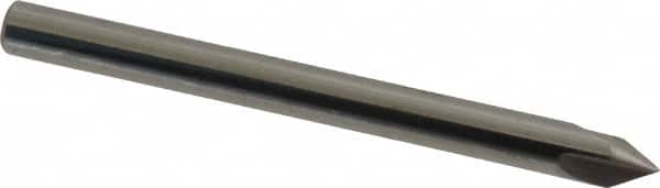 Hertel - 1/8" Head Diam, 1/8" Shank Diam, 3 Flute 60° Solid Carbide Countersink - Americas Industrial Supply