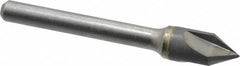 Hertel - 3/8" Head Diam, 1/4" Shank Diam, 3 Flute 60° Solid Carbide Countersink - Americas Industrial Supply