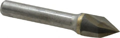 Hertel - 1/2" Head Diam, 3/8" Shank Diam, 3 Flute 60° Solid Carbide Countersink - Americas Industrial Supply