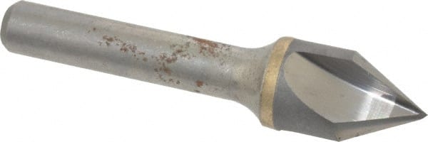 Hertel - 5/8" Head Diam, 3/8" Shank Diam, 3 Flute 60° Solid Carbide Countersink - Americas Industrial Supply