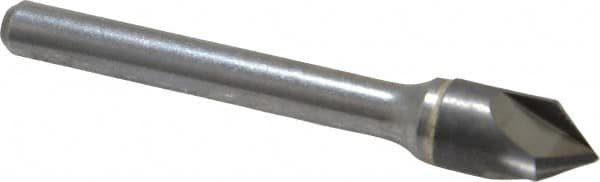 Hertel - 3/8" Head Diam, 1/4" Shank Diam, 3 Flute 82° Solid Carbide Countersink - Americas Industrial Supply