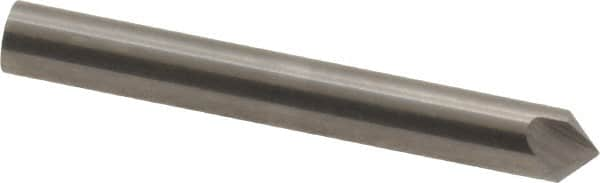 Hertel - 3/16" Head Diam, 3/16" Shank Diam, 3 Flute 90° Solid Carbide Countersink - Bright Finish, 1-1/2" OAL, Single End, Straight Shank, Right Hand Cut - Americas Industrial Supply