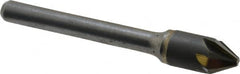 Hertel - 3/8" Head Diam, 1/4" Shank Diam, 6 Flute 60° Solid Carbide Countersink - Americas Industrial Supply