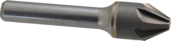 Hertel - 5/8" Head Diam, 3/8" Shank Diam, 6 Flute 60° Solid Carbide Countersink - Americas Industrial Supply