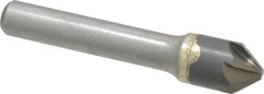 Hertel - 1/2" Head Diam, 3/8" Shank Diam, 6 Flute 82° Solid Carbide Countersink - Americas Industrial Supply