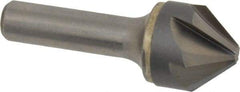 Hertel - 1" Head Diam, 1/2" Shank Diam, 6 Flute 82° Solid Carbide Countersink - Bright Finish, 3" OAL, Single End, Straight Shank, Right Hand Cut - Americas Industrial Supply